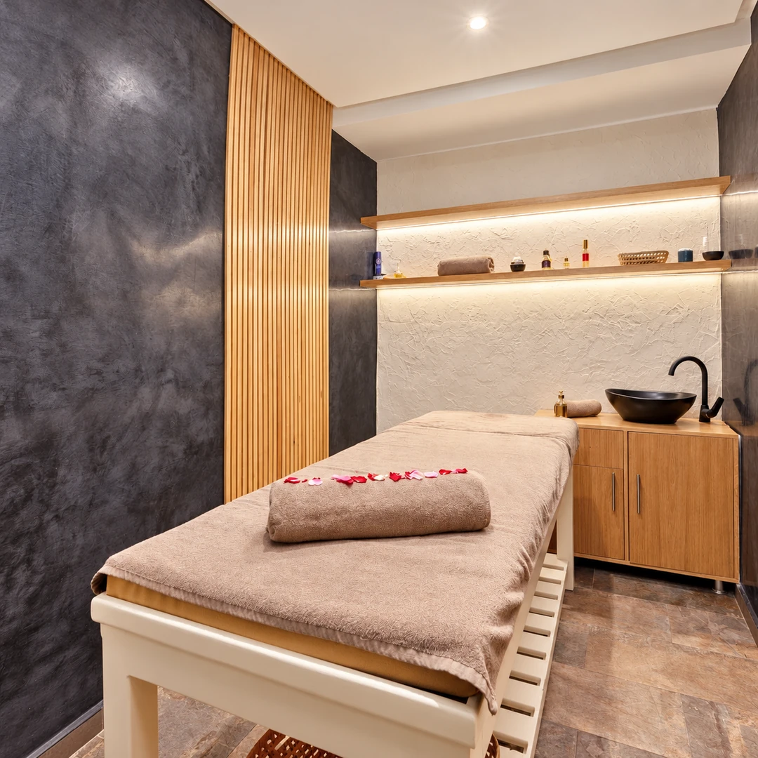 A real Esprit Forme treatment space in Gueliz, retouched photograph