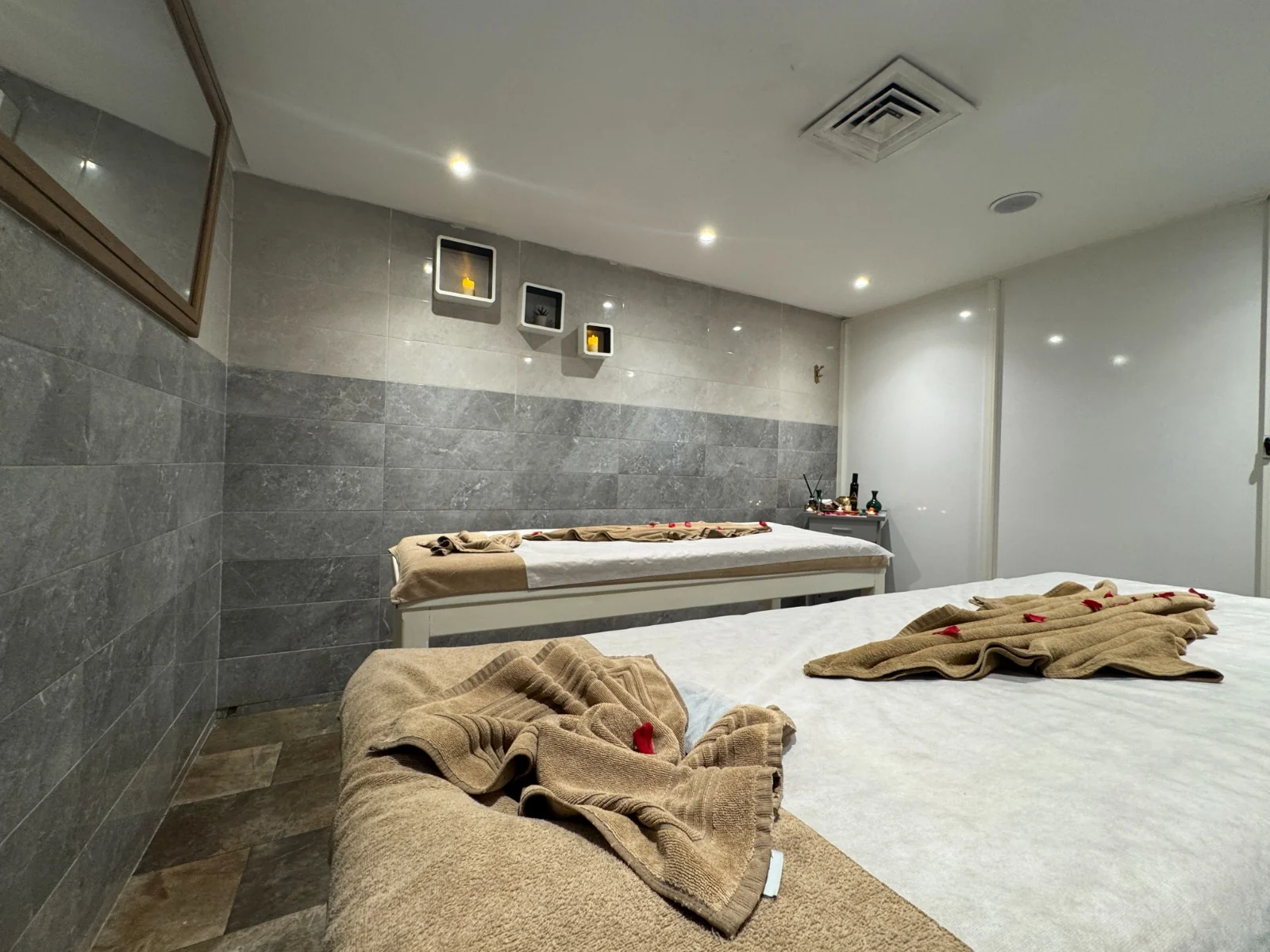 Personalised massage in a warm treatment room